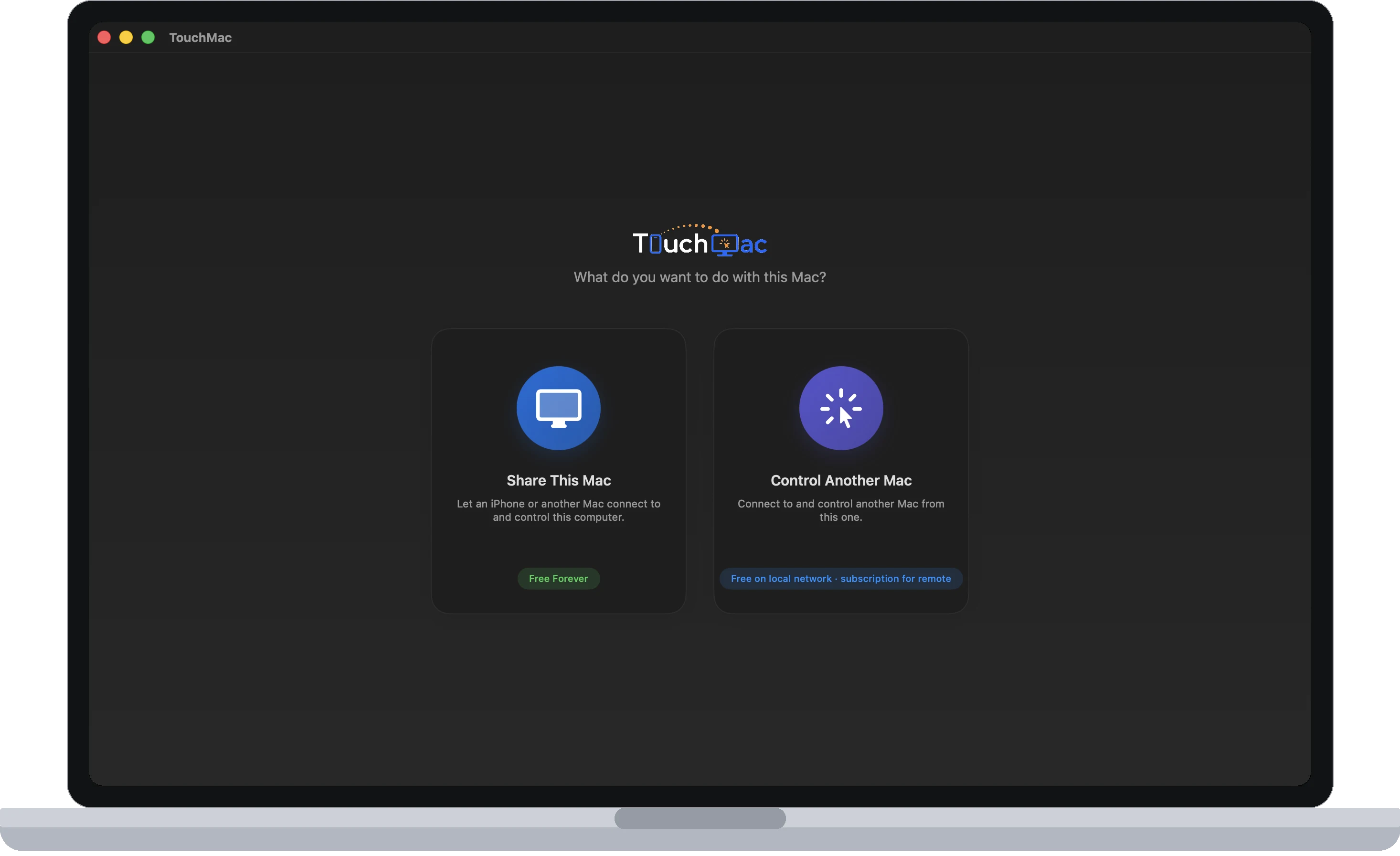 Mac app · two roles